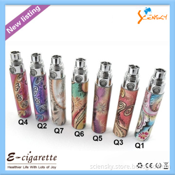 Electronic Cigarette Engraved/Embossed EGO-Q Batteries, Various Colors Available